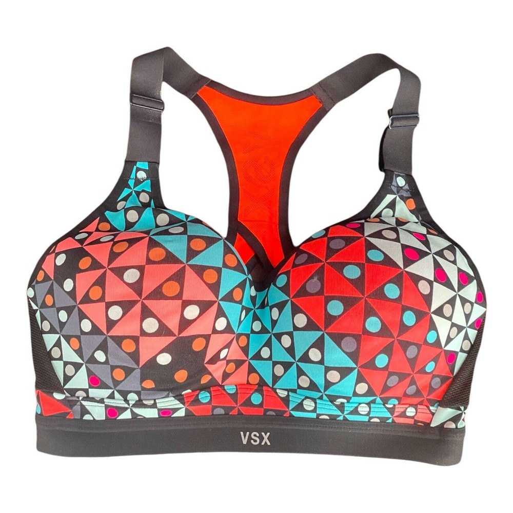 Victoria's Secret Vibrant VSX Sport Womens Size 32D‎ Athletic Workout Sports Bra